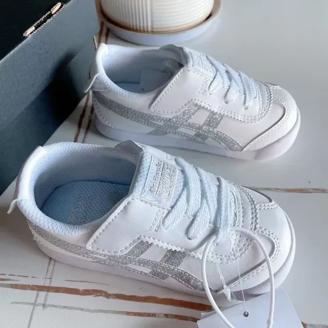 Onitsuka Tiger Mexico 66 White Pink Glitter Lifestyle Sneakers 21