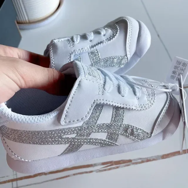 Onitsuka Tiger Mexico 66 White Pink Glitter Lifestyle Sneakers 24