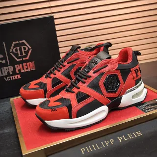 Philipp Plein Active 红黑厚底运动鞋