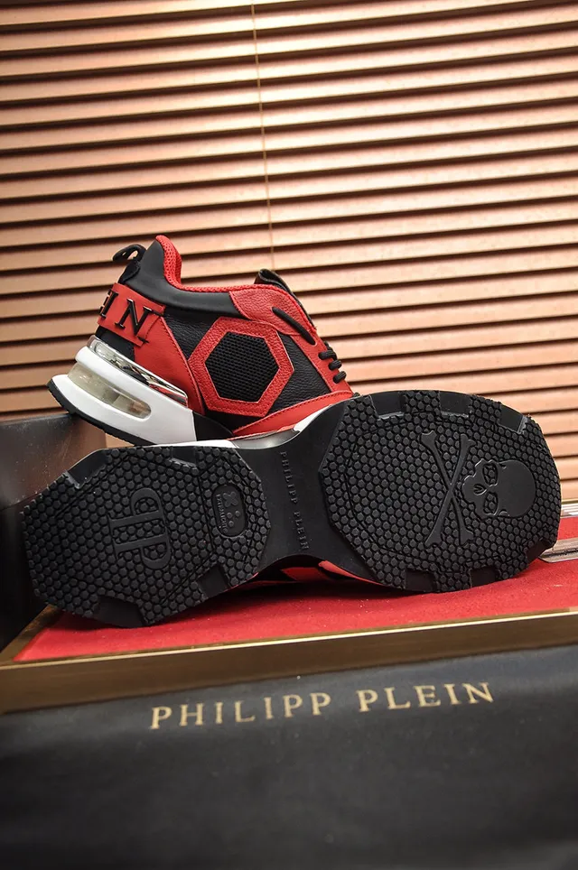 Philipp Plein Active Red Black Chunky Sneakers 4