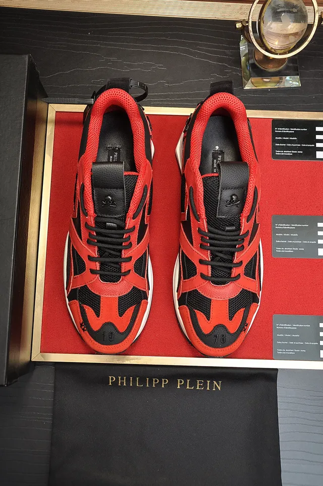 Philipp Plein Active Red Black Chunky Sneakers 9