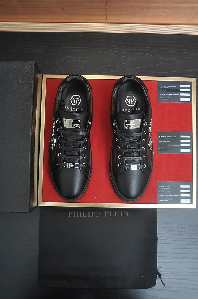 Philipp Plein Brown and Black Ribbed Textile Lifestyle Sneakers 4