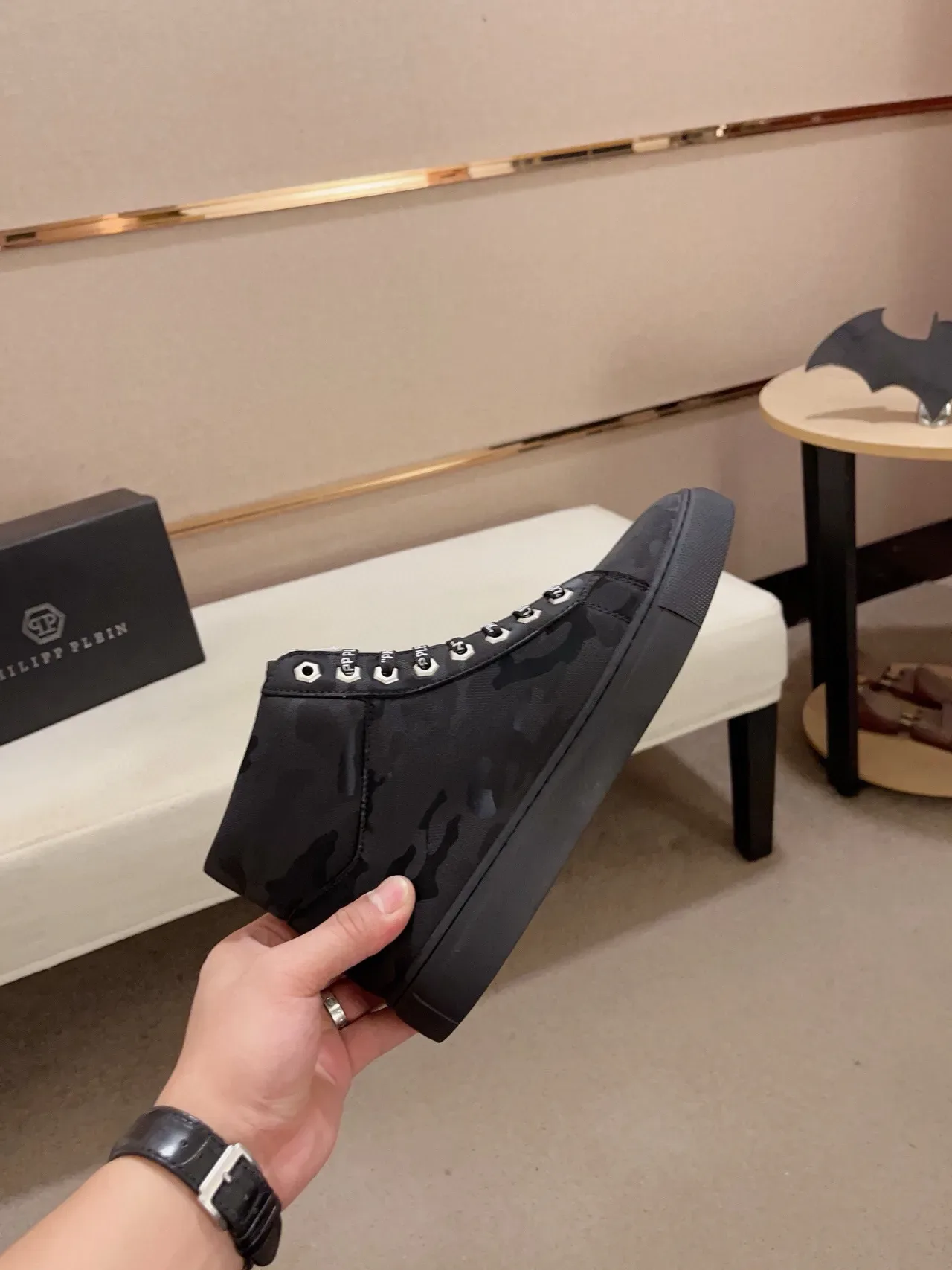 Philipp Plein Gianna Loro Black Camo High-Top Lifestyle Sneakers 6