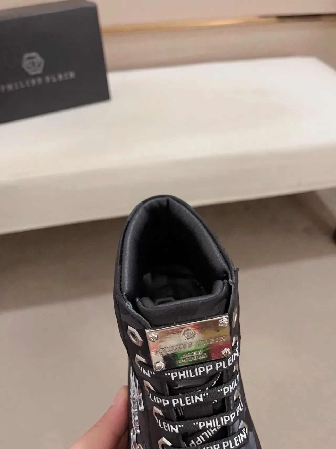 Philipp Plein Gianna Loro Black Camo High-Top Lifestyle Sneakers 7