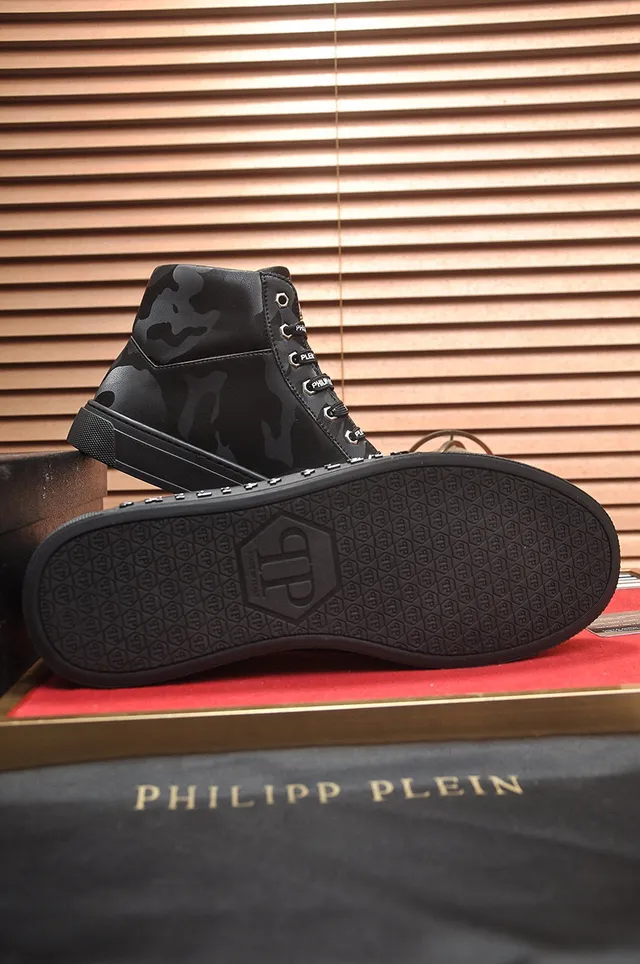 Philipp Plein Sneakers Lifestyle Hautes à Imprimer Camouflage 4