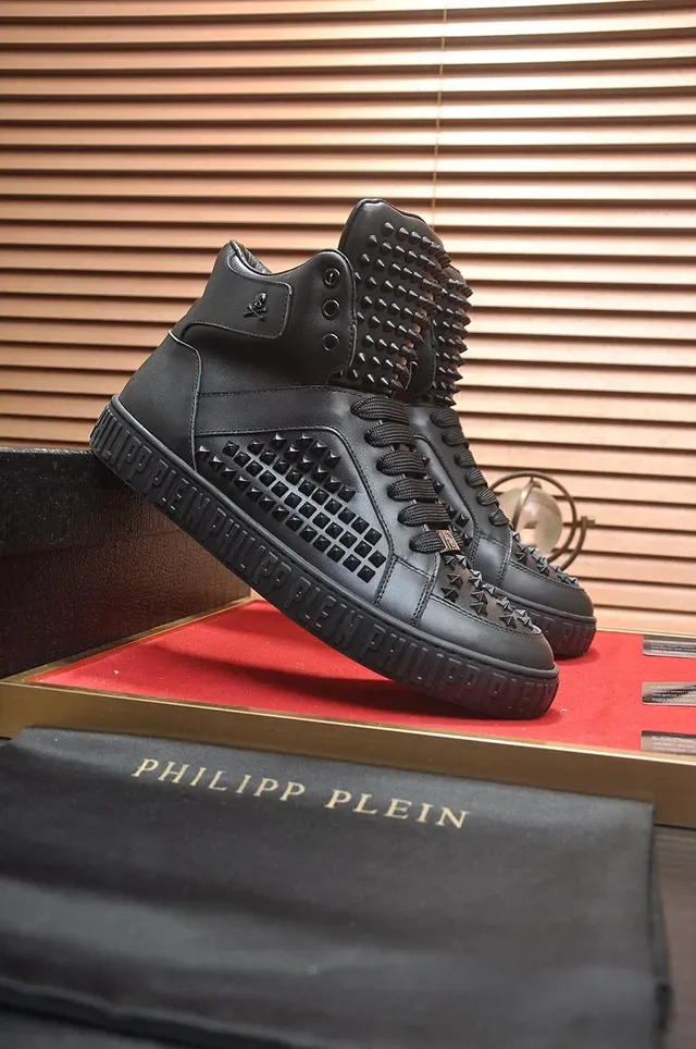 Philipp Plein Sneakers Lifestyle Stud-Embellished Noir High Top 4