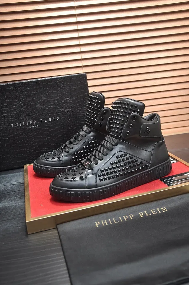 Philipp Plein Sneakers Lifestyle Stud-Embellished Noir High Top 5
