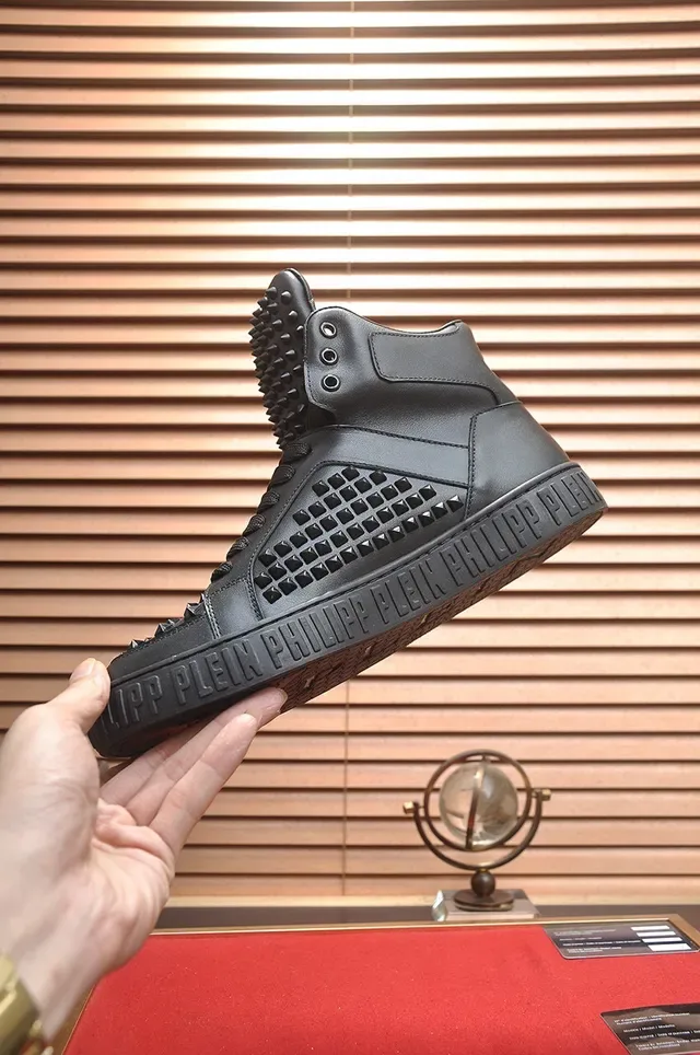 Philipp Plein Sneakers Lifestyle Stud-Embellished Noir High Top 6