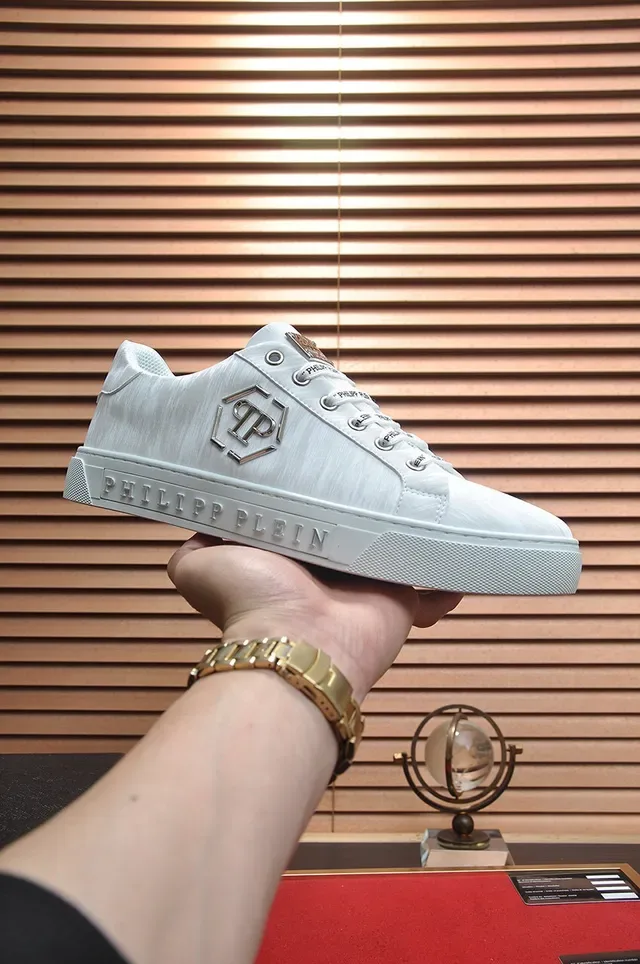Philipp Plein White Branded Lace-Up Lifestyle Sneakers 2