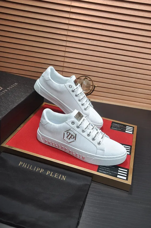Philipp Plein White Branded Lace-Up Lifestyle Sneakers 6