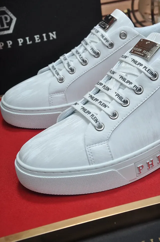 Philipp Plein White Branded Lace-Up Lifestyle Sneakers 8