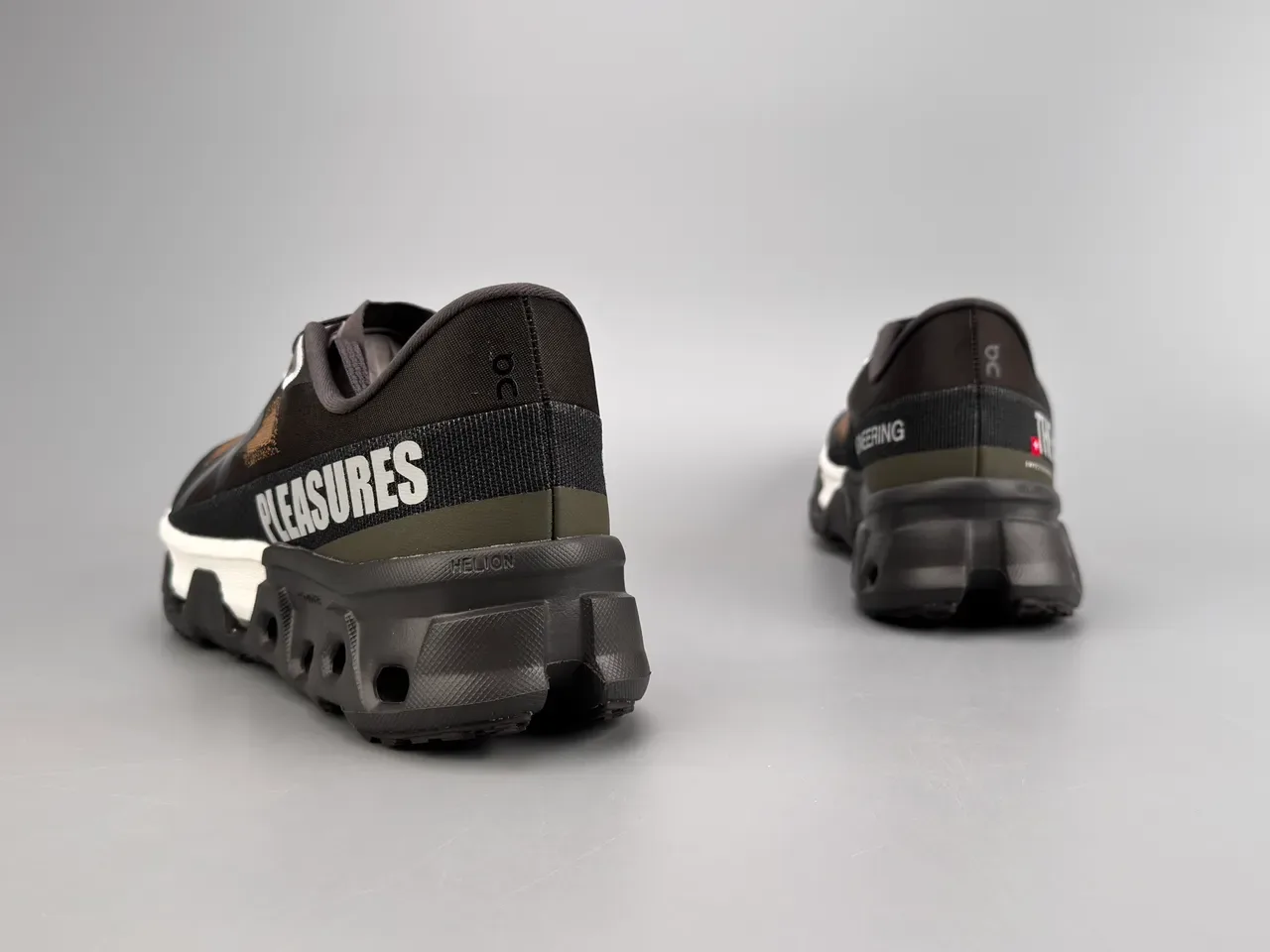 PLEASURES Black and White Lifestyle Sneakers 6