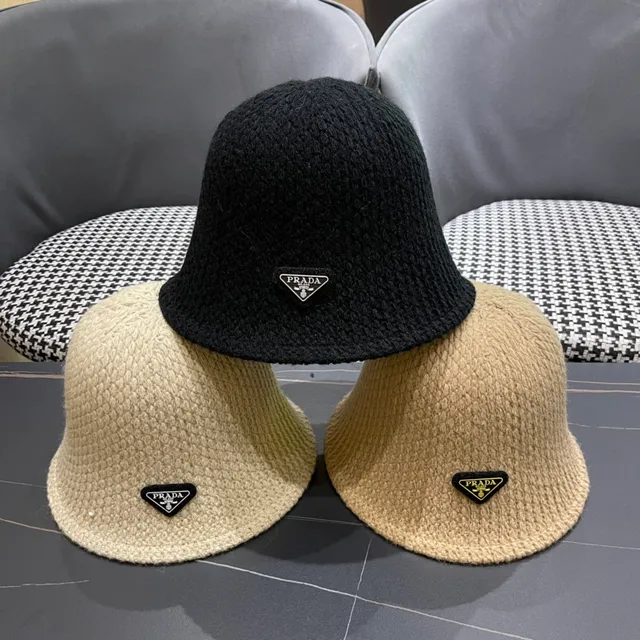 Prada Beige Woven Bucket Hat 2