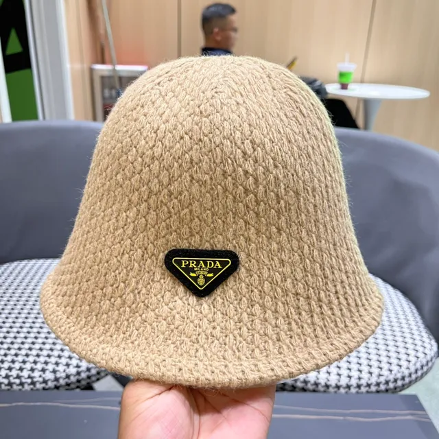 Prada Beige Woven Bucket Hat 9