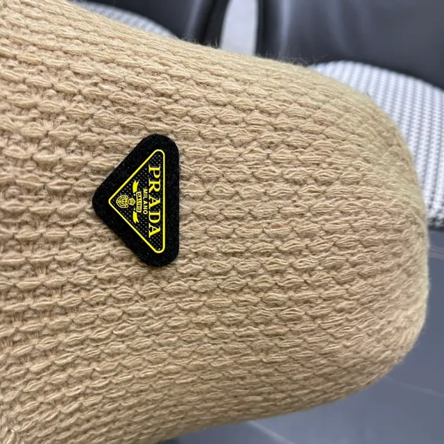 Prada Beige Woven Bucket Hat 10
