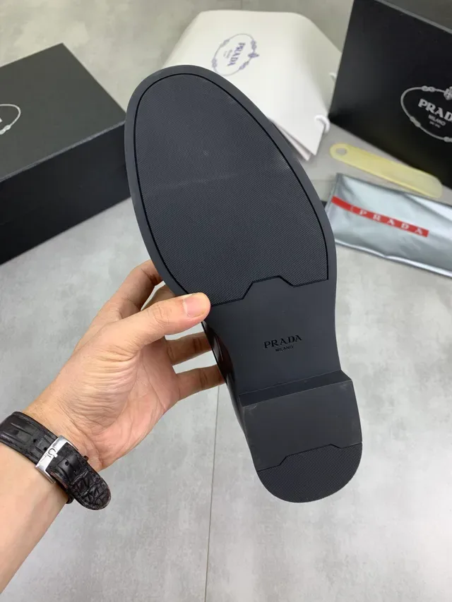 Prada Black Platform Oxford Shoes 2