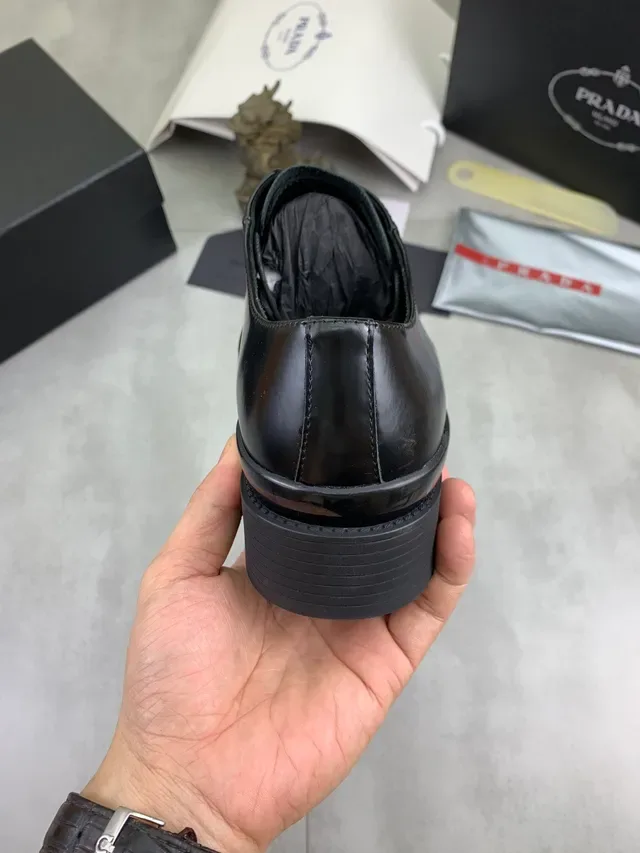 Prada Black Platform Oxford Shoes 3