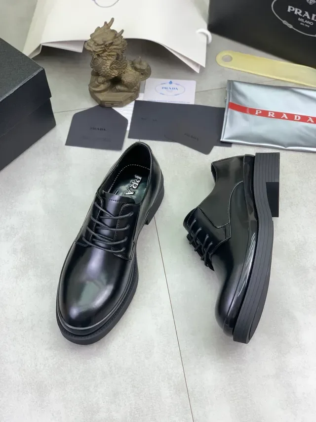 Prada Black Platform Oxford Shoes 5