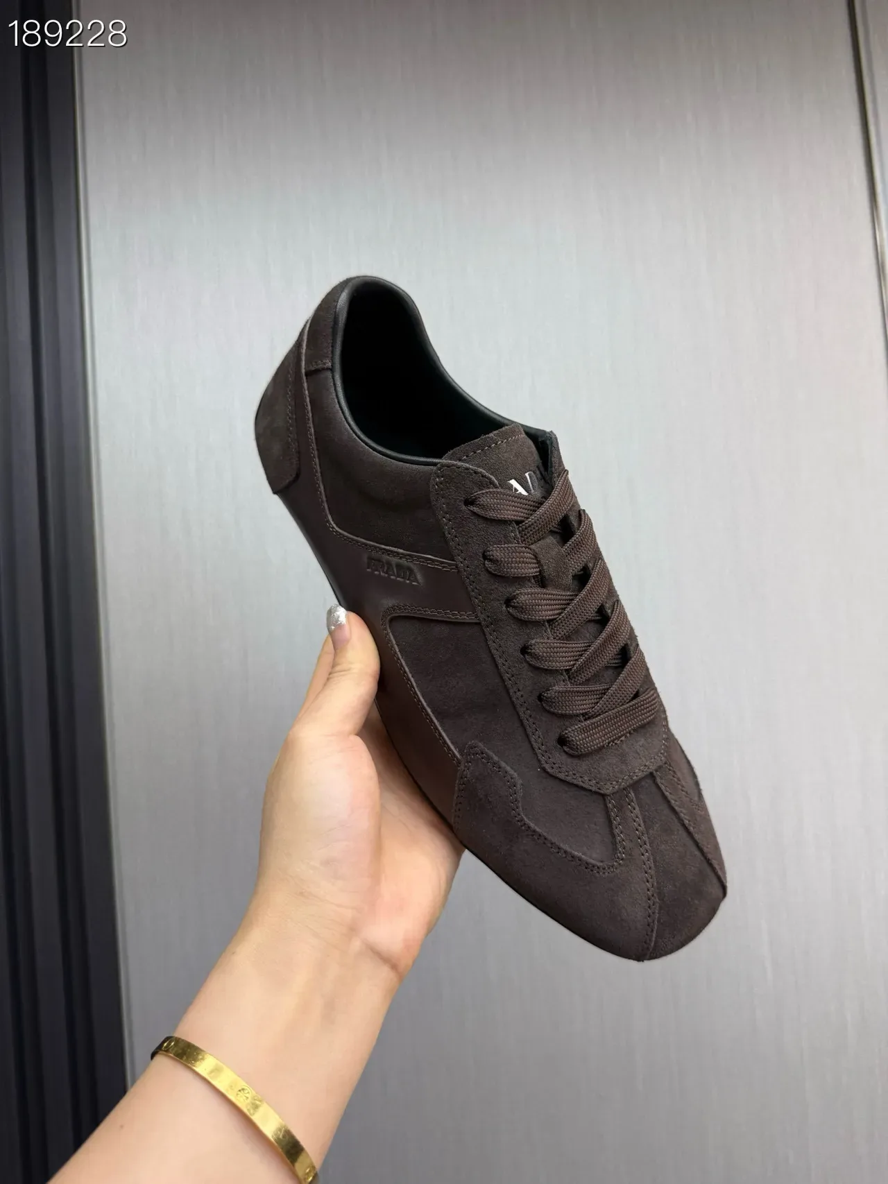 Prada Brown Suede Retro Runner Lifestyle Sneakers 3