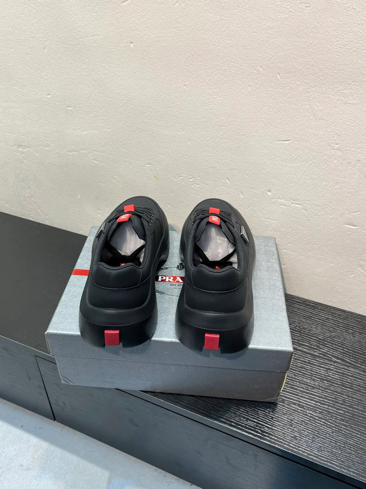 Prada Cloudbust Black and Red Lifestyle Sneakers 6
