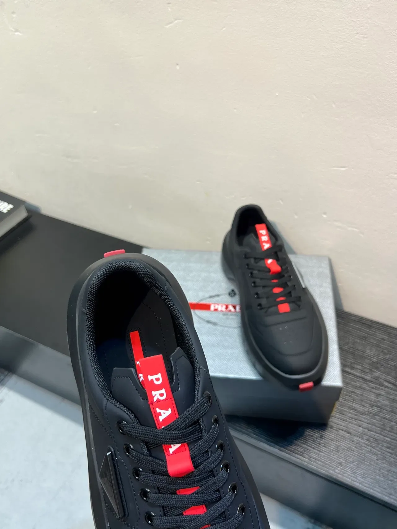 Prada Cloudbust Black and Red Lifestyle Sneakers 7