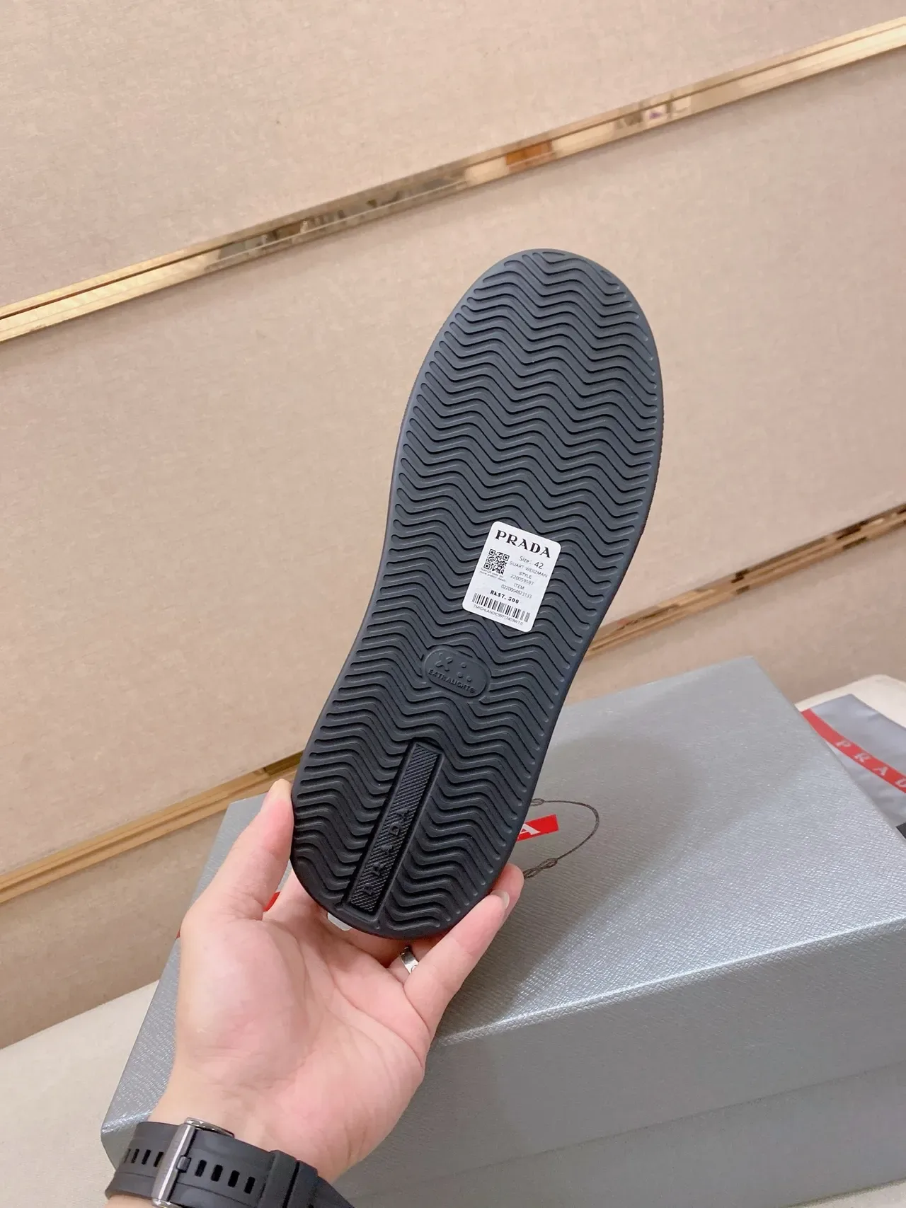 Prada Cloudbust Black Mesh and Synthetic Lifestyle Sneakers 3