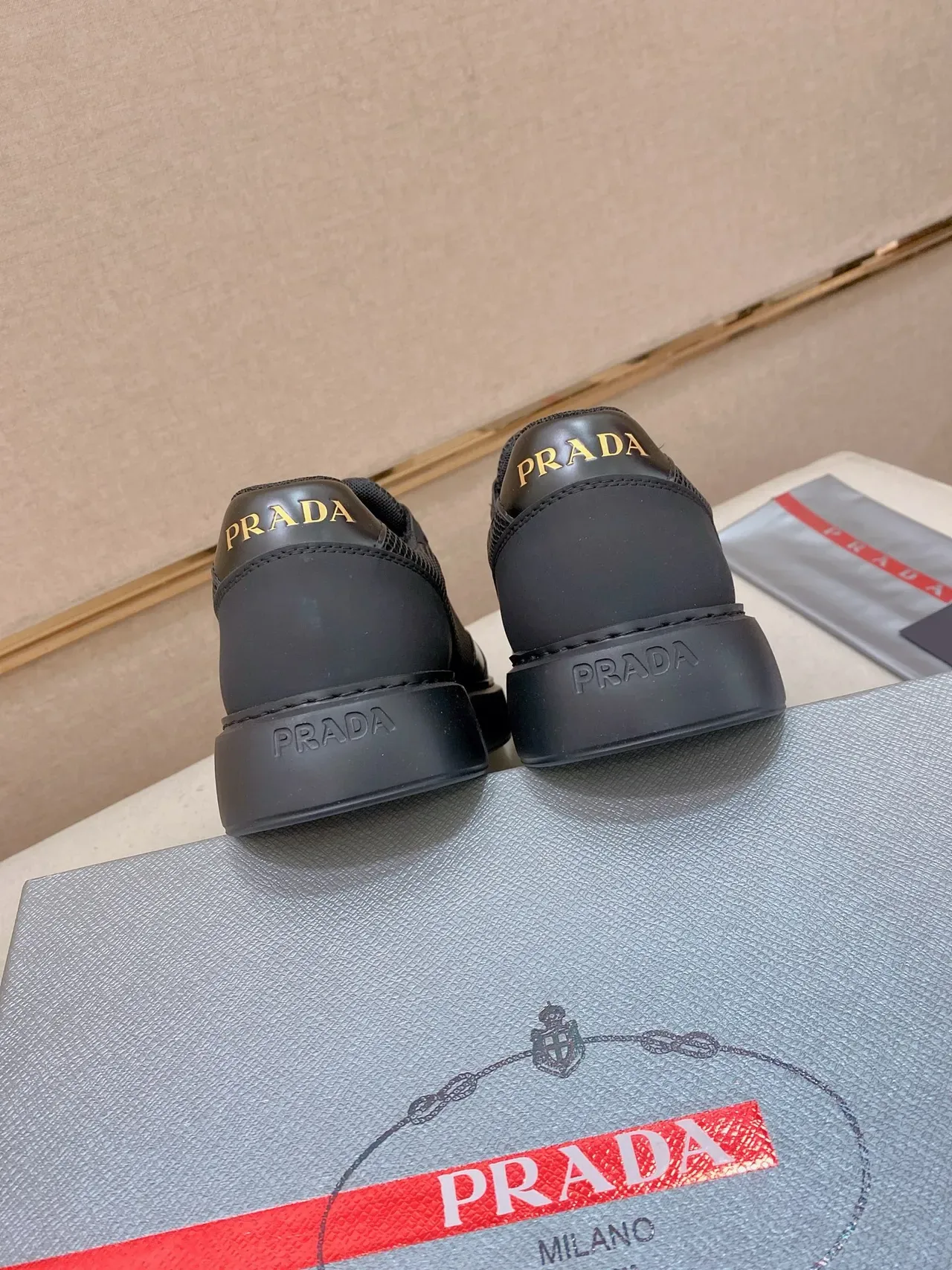 Prada Cloudbust Black Mesh and Synthetic Lifestyle Sneakers 4