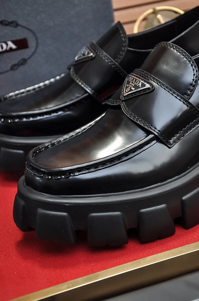 Prada Cloudbust Black Patent Loafers 3