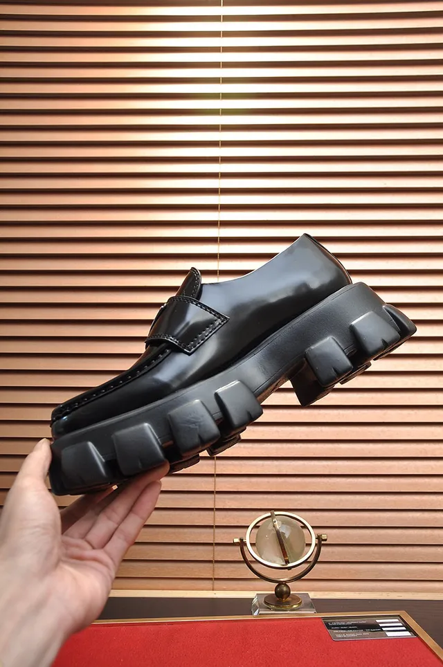 Prada Cloudbust Black Patent Loafers 4