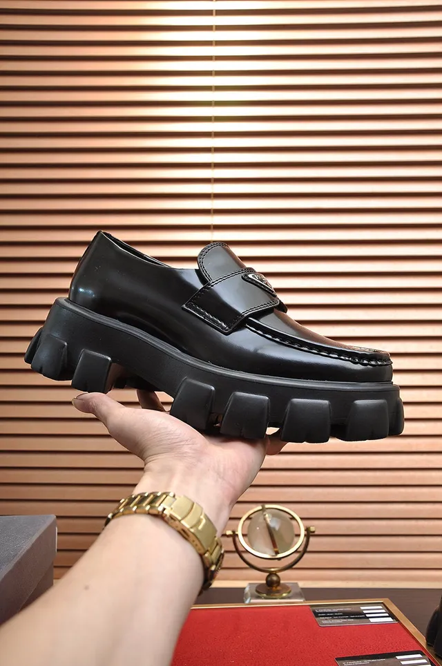 Prada Cloudbust Black Patent Loafers 7