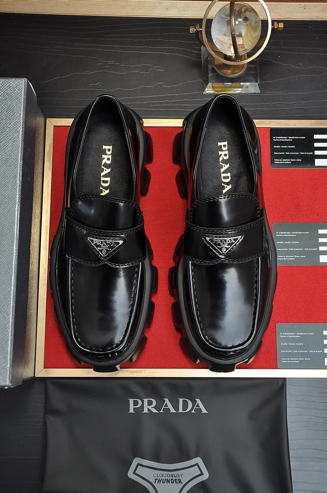 Prada Cloudbust Black Patent Loafers 9