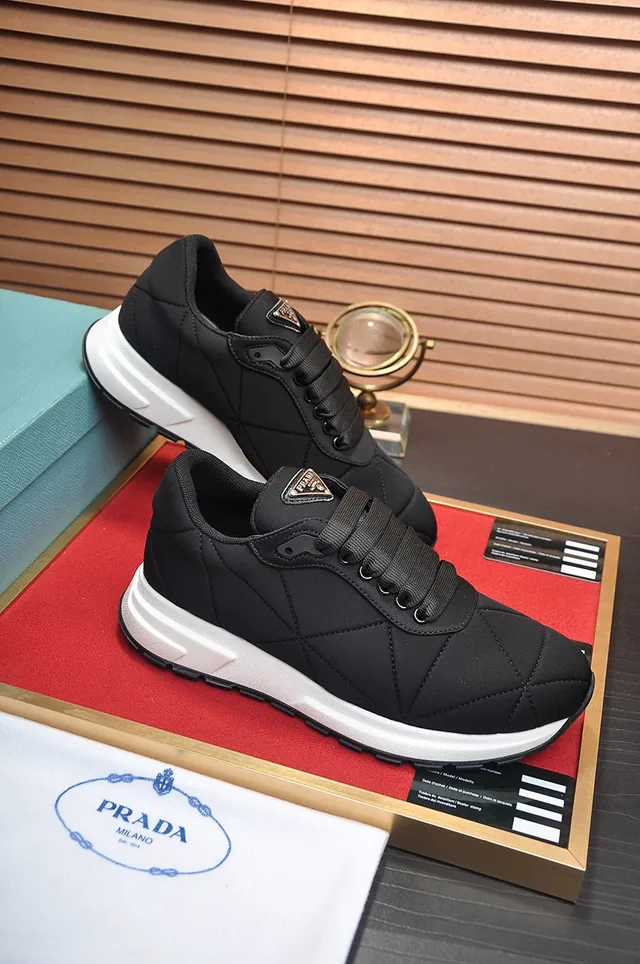 Prada Cloudbust Black Quilted Nylon Lifestyle Sneakers 5
