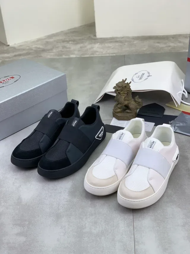 Prada Cloudbust Black Slip-On Elastic Strap Lifestyle Sneakers 2