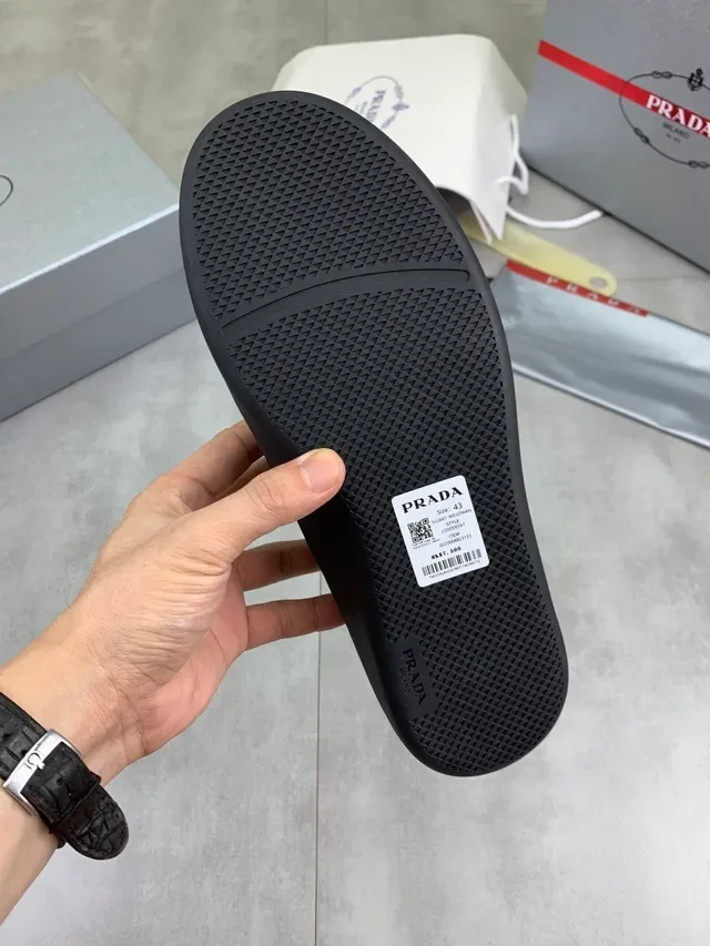 Prada Cloudbust Black Slip-On Elastic Strap Lifestyle Sneakers 3