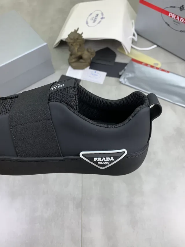 Prada Cloudbust Black Slip-On Elastic Strap Lifestyle Sneakers 4