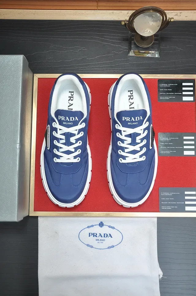Prada Cloudbust Blue and White Lifestyle Sneakers 3