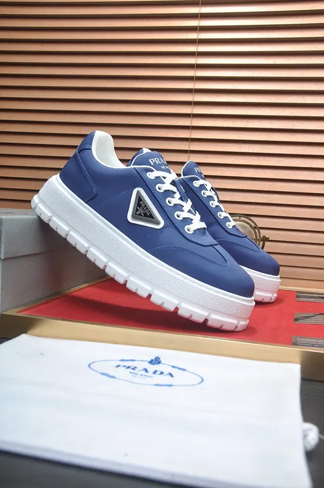 Prada Cloudbust Blue and White Lifestyle Sneakers 4