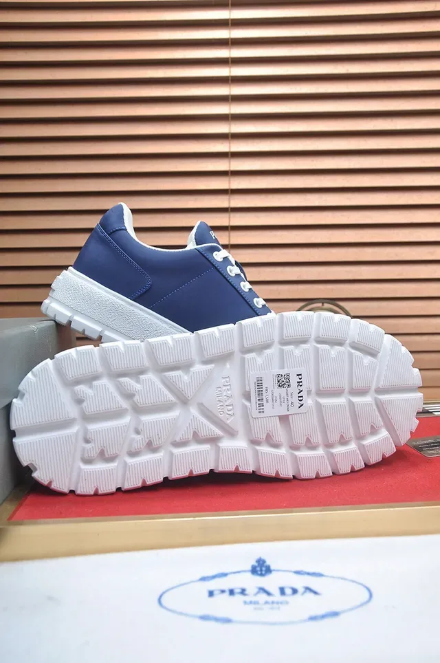 Prada Cloudbust Blue and White Lifestyle Sneakers 7
