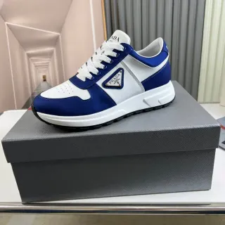 Prada Cloudbust Sneakers Lifestyle Color-Block Blanc et Bleu