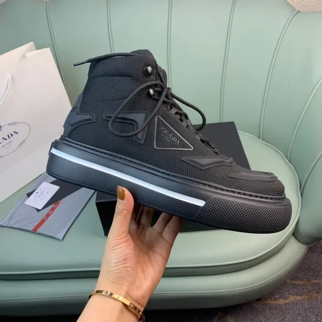 Prada Cloudbust High-Top Black Lifestyle Sneakers 3