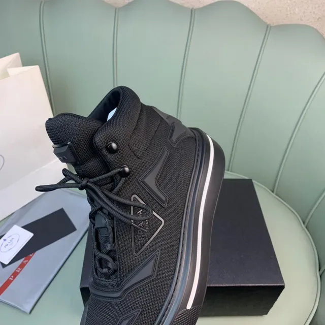 Prada Cloudbust High-Top Black Lifestyle Sneakers 4