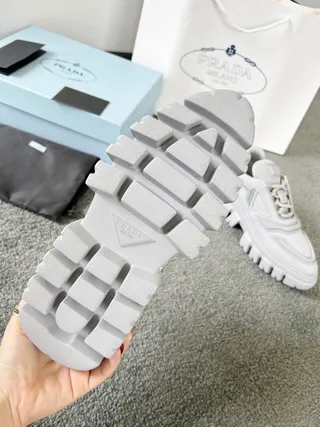 Prada Cloudbust Light Gray Chunky Sneakers 4