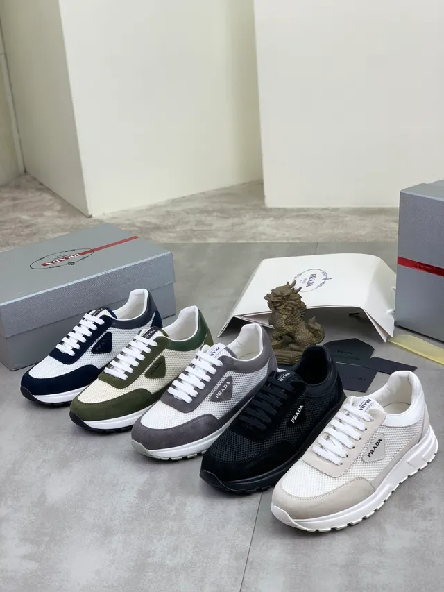 Prada Cloudbust Navy and White Lifestyle Sneakers 2