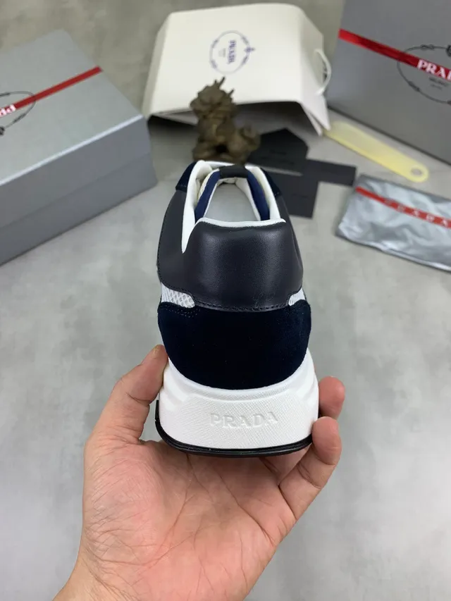 Prada Cloudbust Navy and White Lifestyle Sneakers 4