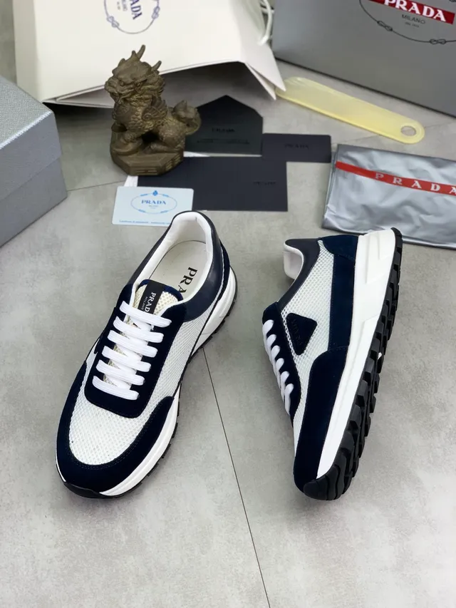 Prada Cloudbust Navy and White Lifestyle Sneakers 6