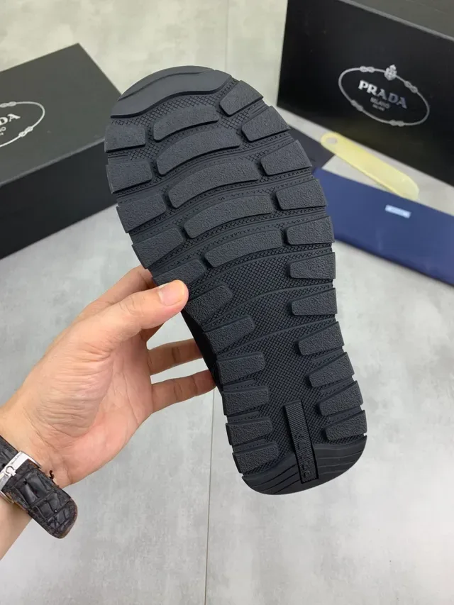 Prada Cloudbust Navy Blue Patent and Nylon Lifestyle Sneakers 3