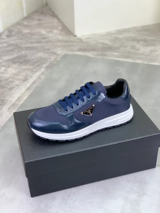 Prada Cloudbust Navy Blue Patent and Nylon Lifestyle Sneakers 5