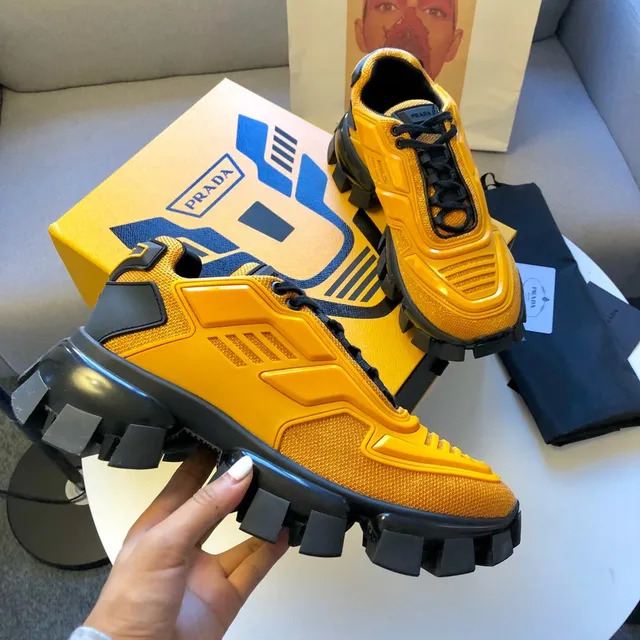 Prada Cloudbust Orange and Black Chunky Sneakers 2