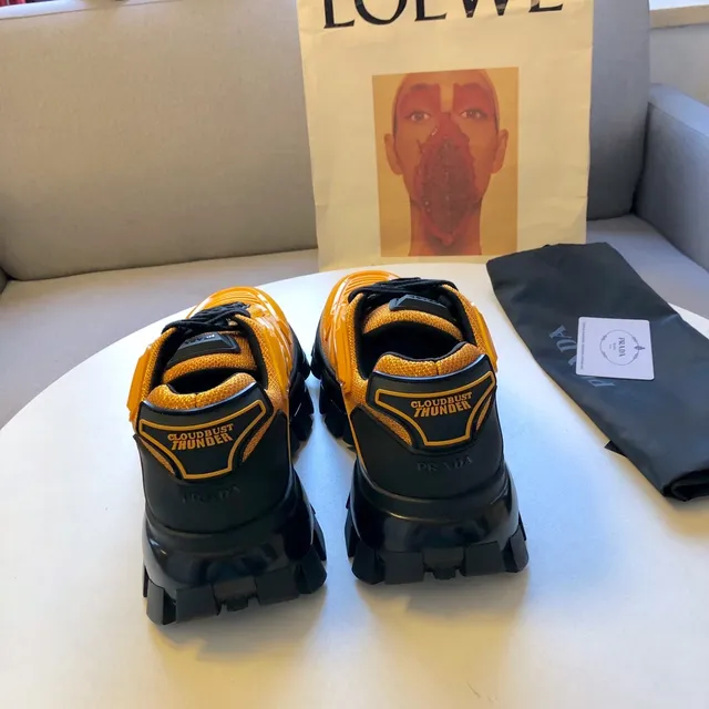 Prada Cloudbust Orange and Black Chunky Sneakers 3