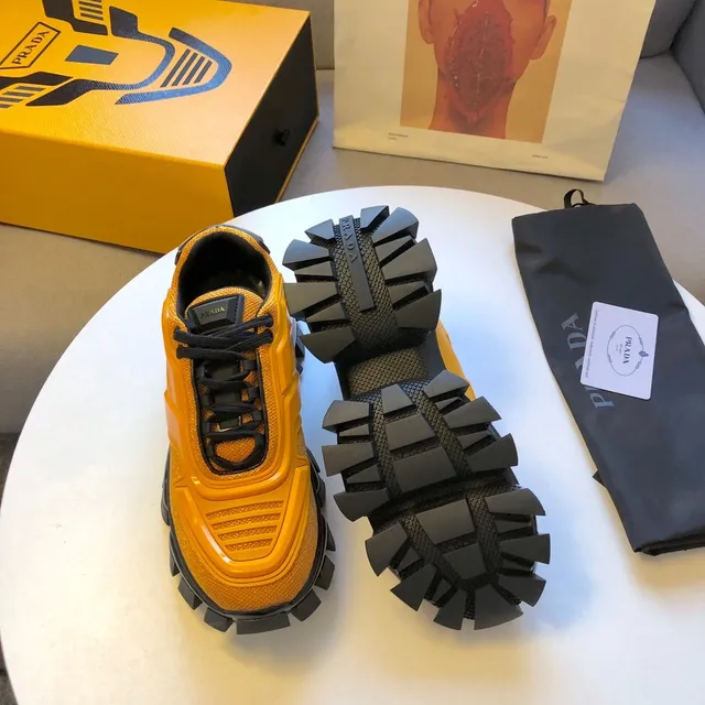Prada Cloudbust Orange and Black Chunky Sneakers 5